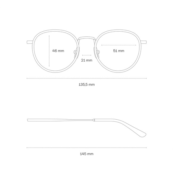 Kapten & Son wire framed sunglasses: London Gold Black Tint Unisex - Picture 5 of 7